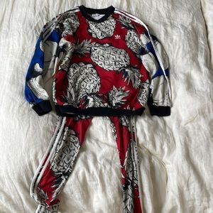Adidas Farm Rio pineapple-print legging/sweatshirt set